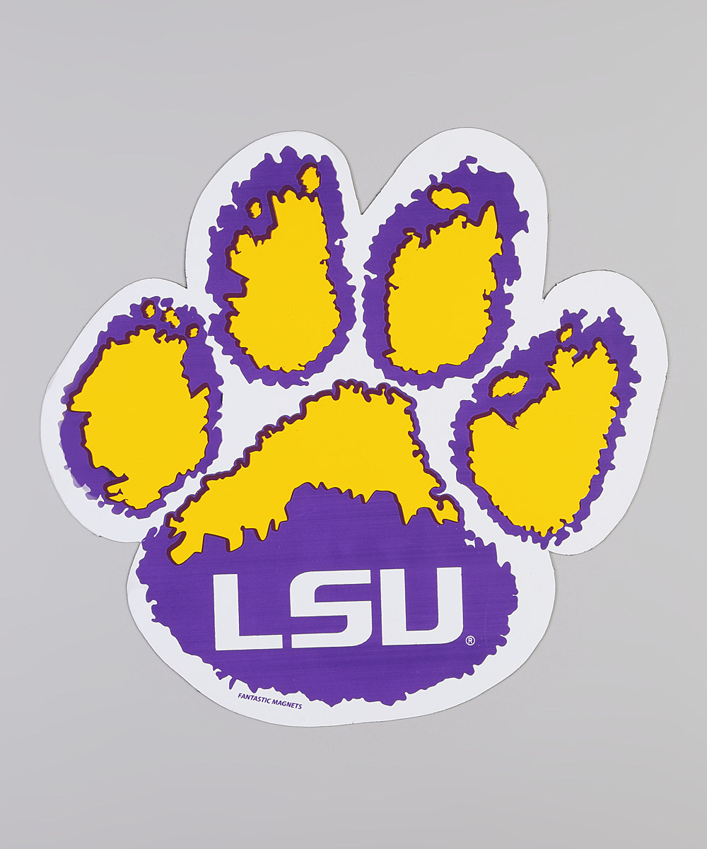 NCAA LSU Tigers Stationary Magnetic Polka Dot Design Note Pad